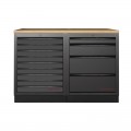 Werkstattmöbel 2 Elemente Werkbank Mobilio schwarz 3964K-BLK-008 Kraftwerk