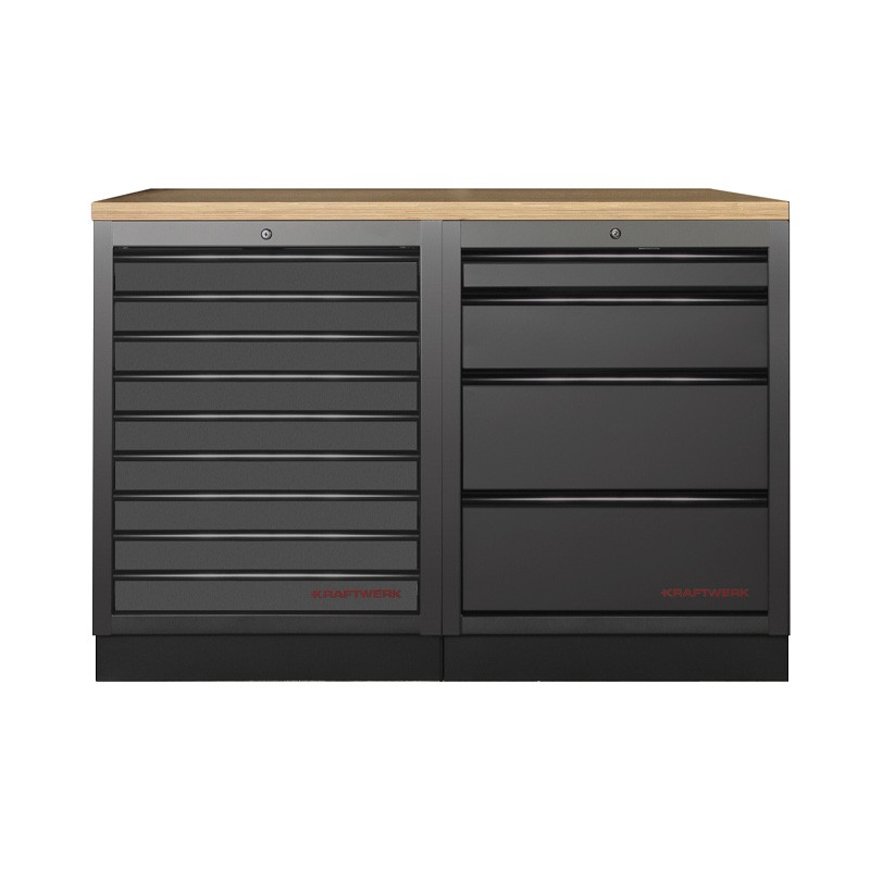 Mobilier d'atelier 2 éléments établi Mobilio noir 3964K-BLK-008 Kraftwerk Mobilier d'atelier 2 éléments établi Mobilio noir 3964K-BLK-008 Kraftwerk