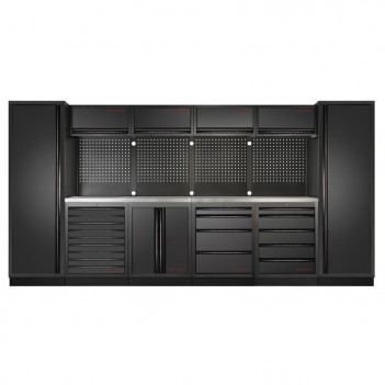 Werkstattmöbel 6-teilig Mobilio schwarz 3964F-BLK Kraftwerk