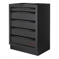 Meuble bas 5 tiroirs Mobilio noir 3964-05-BLK Kraftwerk