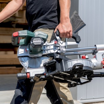 Scie à onglets radiale KGS 18 LTX BL 254 18V + 2 Accus 8Ah LiHD Metabo