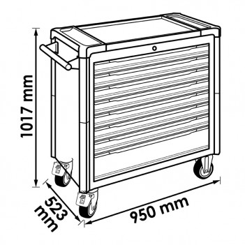 Servante d'atelier XL 466 outils V4481-X/466 Vigor