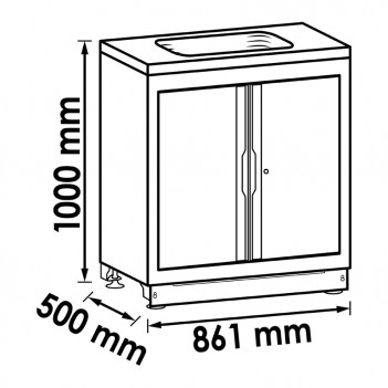 Unterschrank mit Waschbecken V6000-057XL Vigor