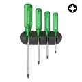 Jeu de tournevis pozidriv avec support mural PB Swiss Tools PB 243 CBB Classic