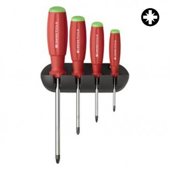 Pozidriv Schraubendreher mit Wandhalterung PB Swiss Tools PB 38243 SwissGrip Evo H CBB