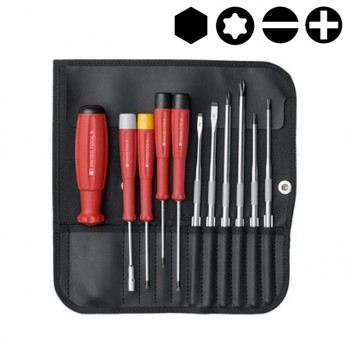 Jeu tournevis fente/Cruci/Torx/6pans avec étui PB Swiss Tools PB 8220