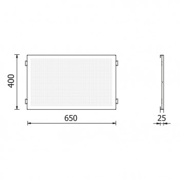 Obere gelochte Werkzeugtafel RSC50 2.0 PFS für Möbel RSC50 Beta
