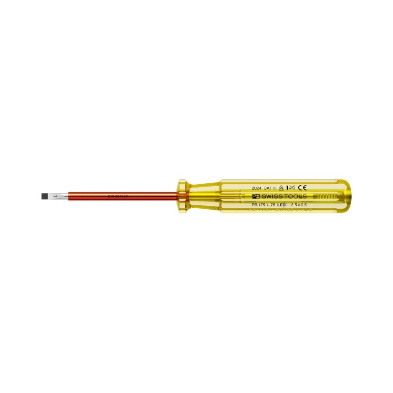 Tournevis plat testeur de tension PB 175/1 PB SWISS TOOL Tournevis plat testeur de tension PB 175/1 PB SWISS TOOL