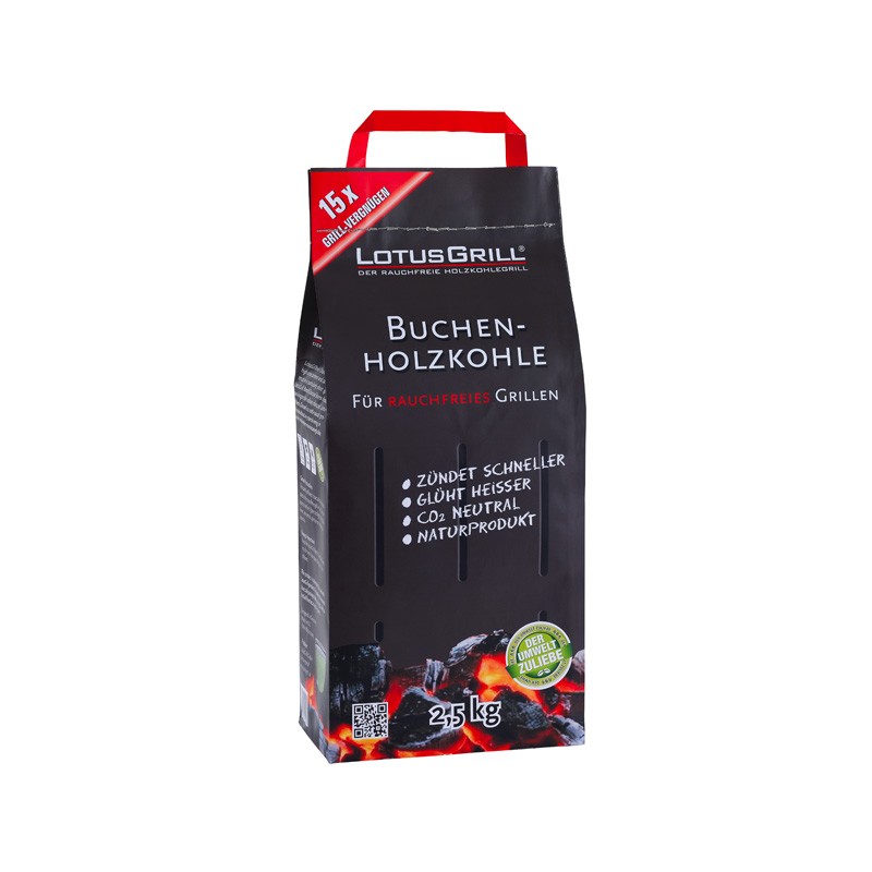 Sac de charbon de bois 2.5 kg LotusGrill Sac de charbon de bois 2.5 kg LotusGrill