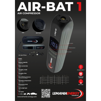 Gonfleur portable AIR-BAT 1 Lemania Energy