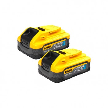 Set de 2 Accus POWERSTACK 18V 5.0Ah XR Li-ion DCBP518H2 DeWalt
