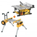 Scie à table Ø250mm DWE7492 + piétement roulant DE7400 DeWalt