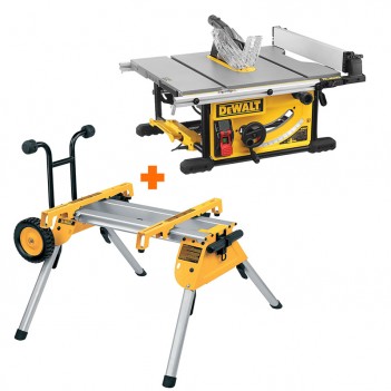 Scie à table Ø250mm DWE7492 + piétement roulant DE7400 DeWalt