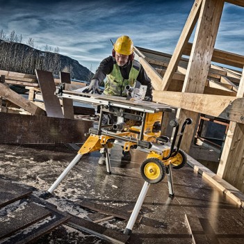 Scie à table Ø210mm 54V DCS7485N + piétement roulant DE7400 DeWalt