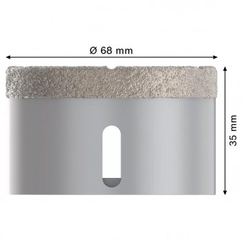 Couronne trépan de forage diamantées X-LOCK Best for Ceramic Dry 68x35mm Bosch
