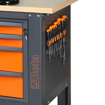 Panneau latéral perforé pour établis modulables C58BC, C58PFL Beta