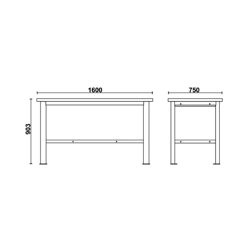 Werkbank Arbeitsplatte MDF 1.6m C58BC-X1.6 Beta Werkbank Arbeitsplatte MDF 1.6m C58BC-X1.6 Beta