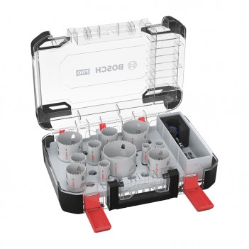 Coffret de 14 scies trépans PRO Multi Material PC Plus pour perceuses Bosch