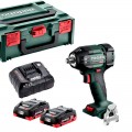 Akku-Schlagschrauber SSW 18 LTX 550 BL + 2 Akkus de 4Ah LiHD Metabo