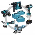 Set électricien 4 machines + 3 Accus et chargeur 18V Makita
