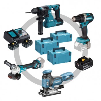 Set électricien 4 machines + 3 Accus et chargeur 18V Makita