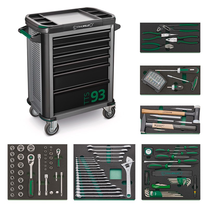 Servante d'atelier 6 tiroirs, 157 outils 93/157QR Stahlwille