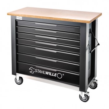 Servante d'atelier 7 tiroirs avec établi, 141 outils 151A Stahlwille