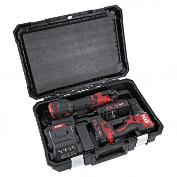 Set Perceuse + Outil multifonctions + 2 Accus et chargeur Flex
