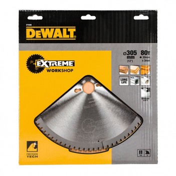 Lame de scie circulaire stationnaire Extreme Workshop 305x30mm, 80 dents Dewalt