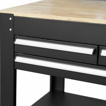 Établi en acier 1142mm avec 3 tiroirs et 2 meubles hauts Kraftwerk