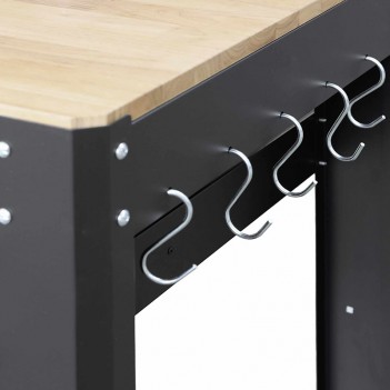 Établi en acier 1142mm avec 3 tiroirs et 2 meubles hauts Kraftwerk