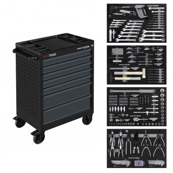 Servante d'atelier BASIC LINE BT700, 7 tiroirs, 337 pcs (deux couleurs) Kraftwerk