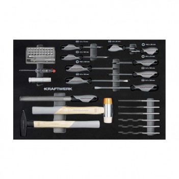 Servante d'atelier BASIC LINE BT700, 7 tiroirs, 337 pcs (deux couleurs) Kraftwerk