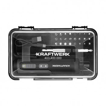 Akku-Bit-Stabschrauber Satz 1/4" 3.6V mit USB-C, 28-tlg. Kraftwerk