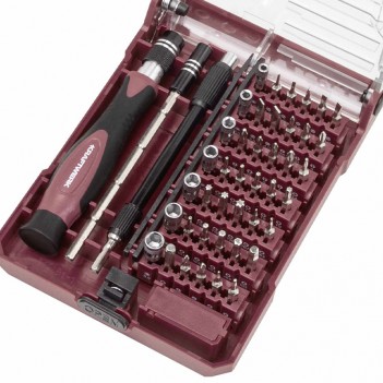Jeu d'embouts avec tournevis de précision 1/4", 45 pcs. Kraftwerk