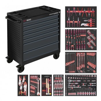 Servante d'atelier BT900, 7 tiroirs PRO+HT, 272 pcs. (deux couleurs) Kraftwerk