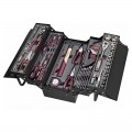 Caisse d'outils avec outils métal, 1/4" + 1/2", 106 pcs. Kraftwerk