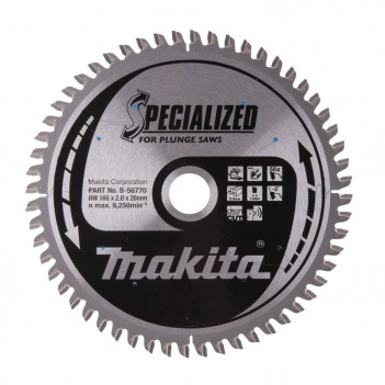 Lame de scie SPECIALIZED pour scie plongeante a accus 165/20 B-56770 Makita