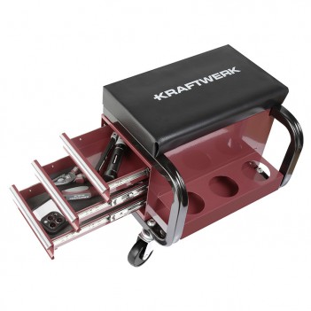 Mini-Werkbank Hocker Sitz für Garage mit 3 Schubladen (leer) Kraftwerk