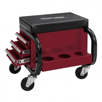 Mini-Werkbank Hocker Sitz für Garage mit 3 Schubladen (leer) Kraftwerk