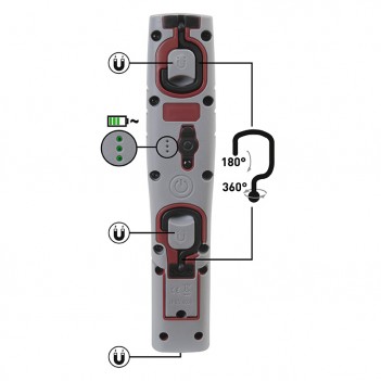 LED Handlampe Inspection 700 lumens, wiederaufladbar Kraftwerk