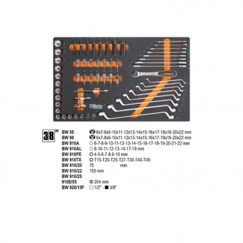 Servante mobile d'atelier 7 tiroirs 309 outils BW 2400S 7/E-M Beta