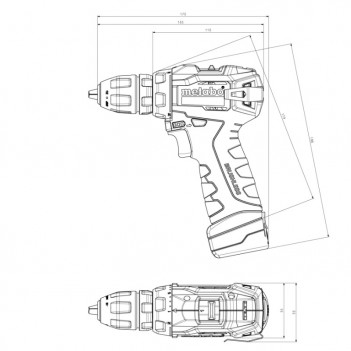 Akku-Bohrschrauber PowerMaxx BS BL Q Metabo