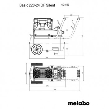 Kompressor Basic 220-24 OF Silent Metabo