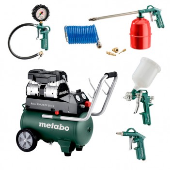 Compresseur Basic 220-24 OF Silent + Set accessoires Metabo