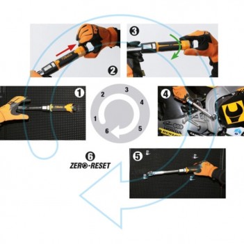 Drehmomentschlüssel mit Signalgebung ZERO-RESET 1/2" 60-300Nm 666/30 Beta