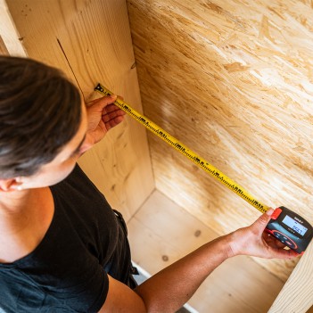 Mètre ruban numérique 5m avec télémètre laser METEC SOLA