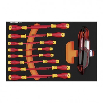 Insert VDE avec tournevis fente / Phillips/ Pozidriv 16 pcs. Kraftwerk