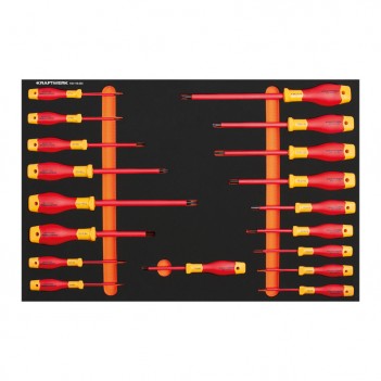 Insert VDE avec tournevis TX/ six pans creux 18 pcs. Kraftwerk