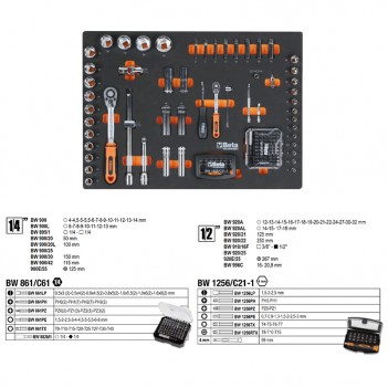 Servante mobile d'atelier 6 tiroirs 196 outils BW C04BOX-A VU Beta